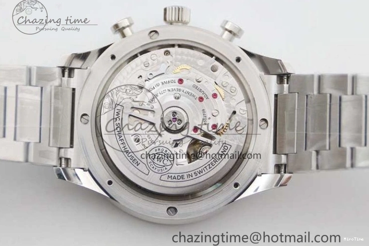 MIROTIME 0315 FastDry Portugieser Chronograph IW371615 ZF Best Edition Green Dial on SS Bracelet A7750 (Slim Movement) 7038